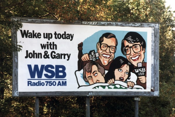 John Moore with Gary Kinsey had a brief run as WSB-AM's morning show hosts in 1981 after Moore's original co-host, Jim Howell, left for a country radio station. (Courtesy WSB Radio archive)