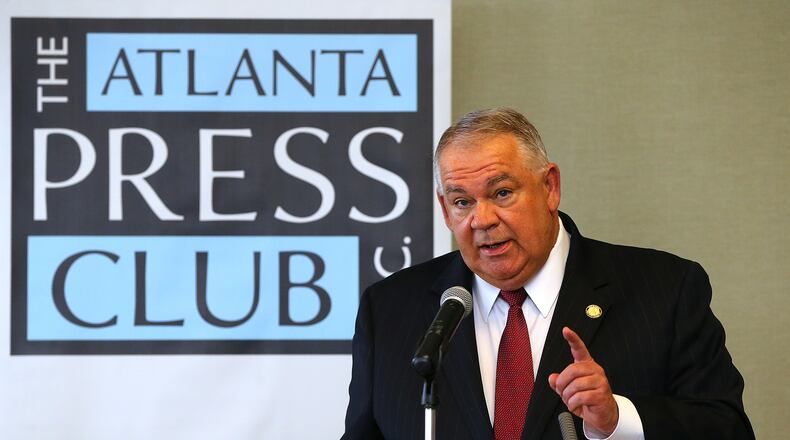 House Speaker David Ralston. Curtis Compton / ccompton@ajc.com House Speaker David Ralston, R-Blue Ridge, addresses the Atlanta Press Club earlier this year in downtown Atlanta. Curtis Compton/ccompton@ajc.com