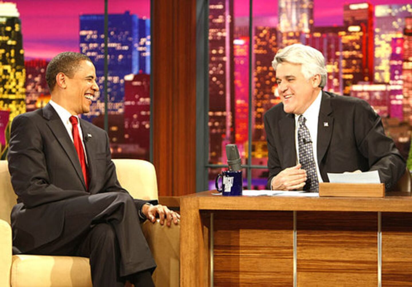 President Obama does Leno show