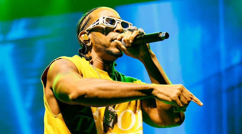 Rapper and actor Ludacris performs alongside music producer Jermaine Dupri, during his "The South Got Something to Say" show at the Caesars Superdome in New Orleans. The Essence Festival is celebrating its 29th year, and the 50th anniversary of hip-hop. (RYON HORNE / RYON.HORNE@AJC.COM)