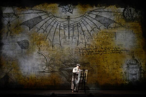 David Garrison plays Leonardo da Vinci in “Ever After” at the Alliance Theatre. CONTRIBUTED BY GREG MOONEY