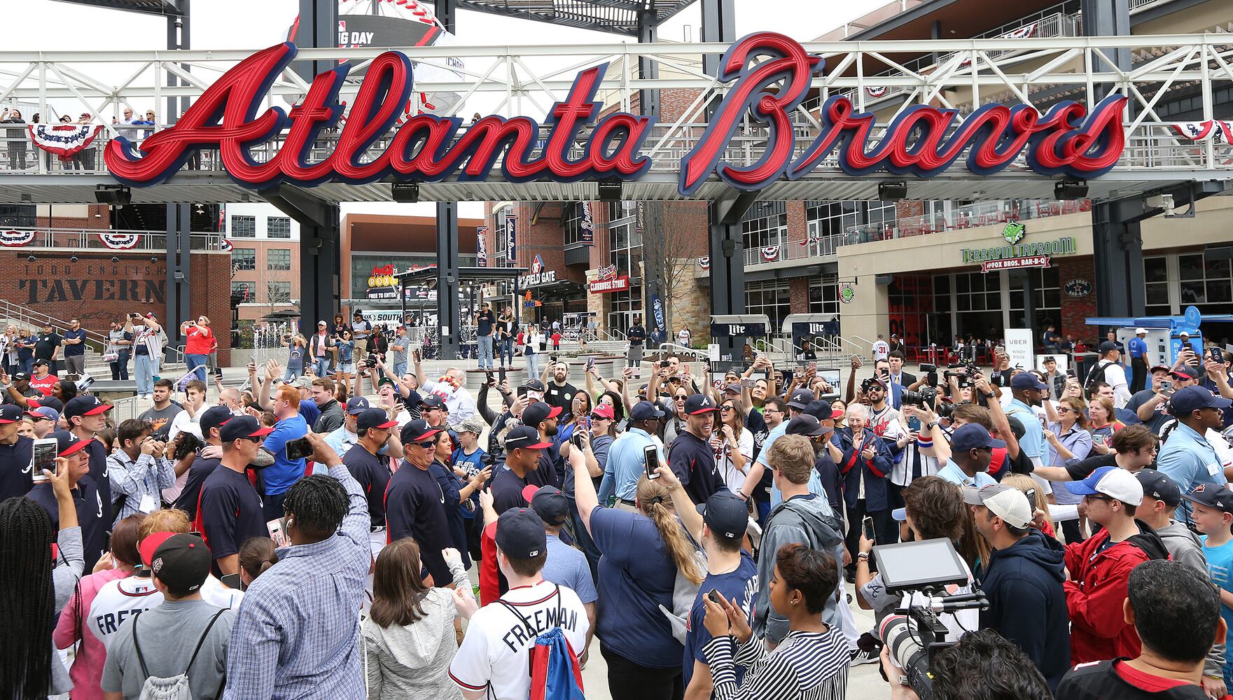 Opening day festivities at SunTrust Park