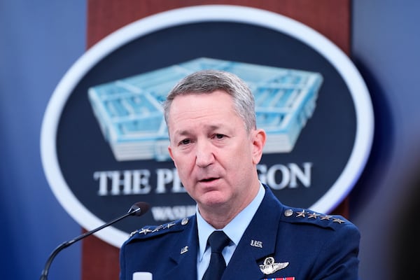 Joint Chiefs Chairman Gen. Dan Caine speaks during a news conference at the Pentagon in Washington, Sunday, June 22, 2025, after the U.S. military struck three sites in Iran, directly joining Israel's effort to destroy the country's nuclear program. (AP Photo/Alex Brandon)