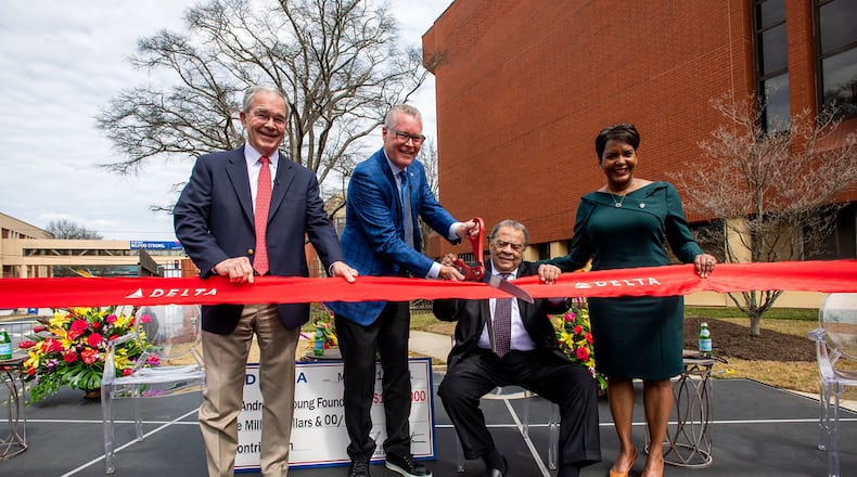 Delta renamed a building in honor of Andrew Young on March 22, 2021.
