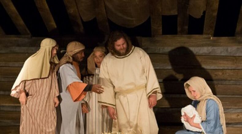 “The Live Nativity” may be seen outdoors at 7 p.m. and 8 p.m. today, Sunday and Wednesday. Free. Hope Crossings Church, 2106 Old Pendergrass Road, Jefferson. HopeCrossings.org. Courtesy of Hope Crossings Church