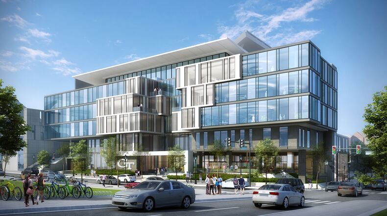 A rendering of Georgia Tech's planned renovation to its athletics headquarters. (Contributed: Georgia Tech Athletics)