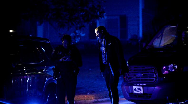 DeKalb County police investigate a shooting that left a woman and her 7-month-old with graze wounds late Monday night.