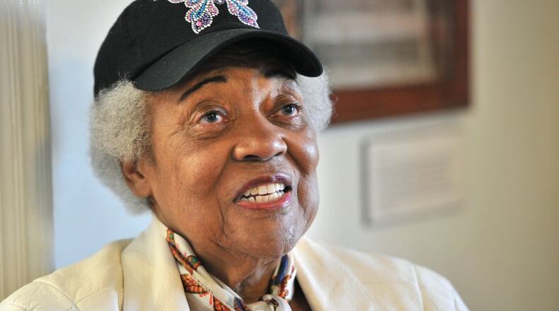 In this January 2014 photo, Naomi King talks about her husband, A.D. King, the brother of Martin Luther King Jr. HYOSUB SHIN / HSHIN@AJC.COM