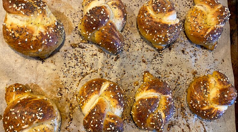 Noni's Soft Pretzel Knots from "The Secret Ingredient Cookbook" by Kelly Senyei. Ligaya Figueras / ligaya.figueras@ajc.com