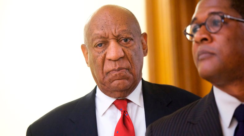 Bill Cosby reacts while being notified of a verdict in his retrial on sexual assault charges at the Montgomery County Courthouse in Norristown, Pa., April 26, 2018. The jury on Thursday voted to convict Cosby of sexually assaulting a former Temple University staff member who had looked up to him as a mentor. Mark Makela/Pool via The New York Times