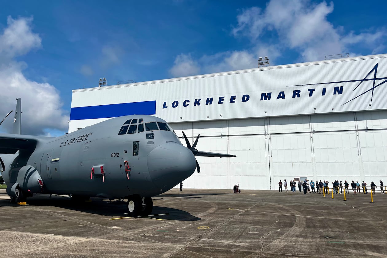 The C-130 was brought to Lockheed Martin to celebrate the 75th anniversary of the Marietta aerospace defense complex. (Carson Bonner/AJC)