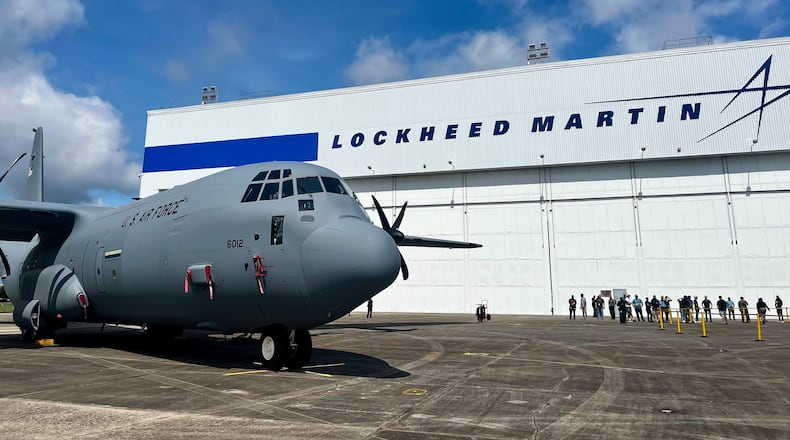 The C-130 was brought to Lockheed Martin to celebrate the 75th anniversary of the Marietta aerospace defense complex. (Carson Bonner/AJC)