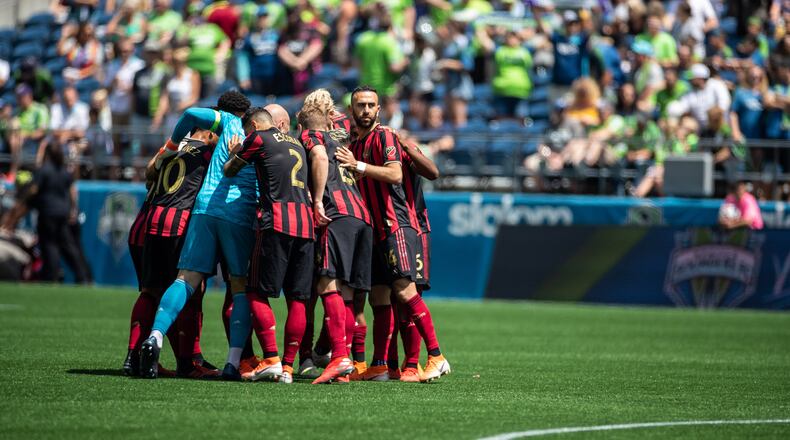 Images from the match between Atlanta United and Seattle Sounders at CenturyLink Field in Seattle, Washington. (Photo by Eric Rossitch/Atlanta United)