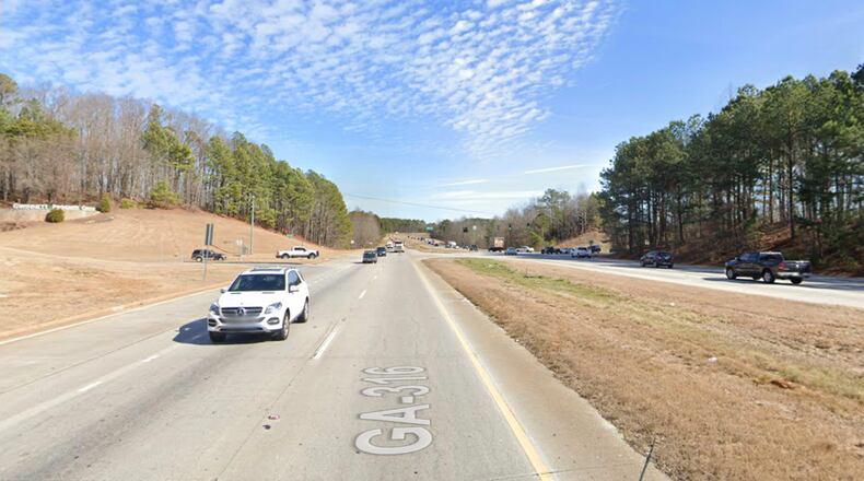 Construction crews will begin conducting nightly lane closures on Highway 316 in Lawrenceville from Buford Drive to Cedars Road Southeast. (Google Maps)