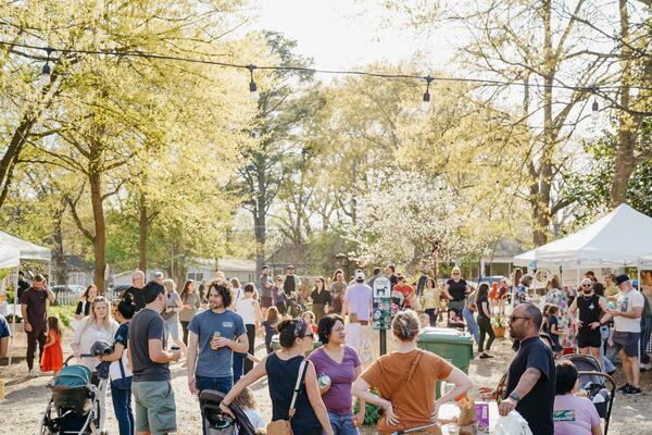 The East Atlanta Village Farmers Market has been a neighborhood gathering spot since 2006. (Courtesy of Community Farmers Markets)