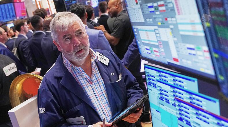 Trader Edward McCarthy works on the floor of the New York Stock Exchange, Thursday, June 25, 2026. (AP Photo/Richard Drew)