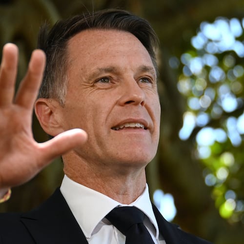 New South Wales state Premier Chris Minns speaks about preposed new legislation in Sydney, Tuesday, Dec. 23, 2025. (Dean Lewins/AAP Image via AP)