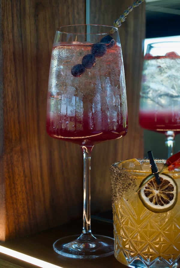 With its beautifully balanced dishes and drinks, such as this sorsi di blu cocktail, Novo Cucina is the kind of place you can return to again and again. (Courtesy of Novo Cucina)