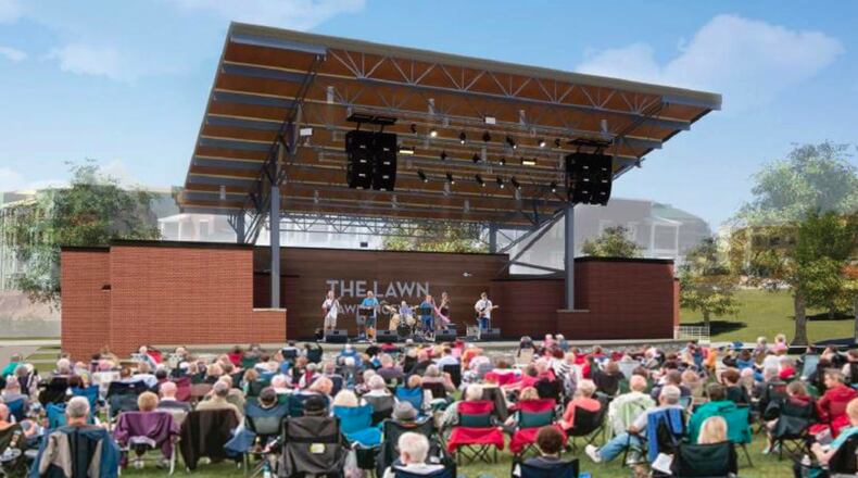 Lawrenceville will allocate $1,505,650 for construction of a new amphitheater and expanded parking at the Lawrenceville Lawn. (Courtesy City of Lawrenceville)