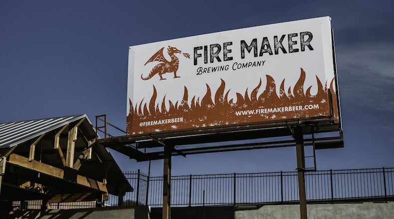 A Fire Maker billboard is outside the brewery on Chattahoochee Avenue. CONTRIBUTED BY FIRE MAKER BREWING CO.