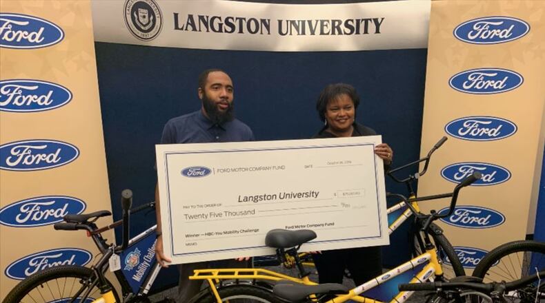 Langston University won the inaugural HBC-You Mobility Challenge (HANDOUT PHOTO)
