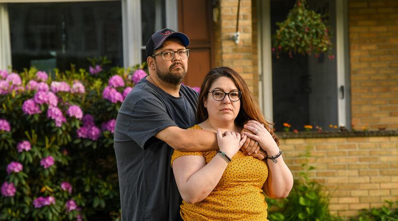 Elizabeth and Nick Woodruff of Binghamton, New York, were sued for nearly $10,000 by the hospital where Nick’s infected leg was amputated. (Heather Ainsworth for KHN and NPR)