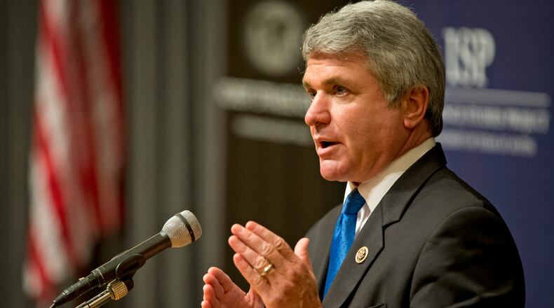 U.S. Rep. Michael McCaul, R-Austin, speaks at the National Security Forum on the University of Texas campus on Nov. 20, 2015.