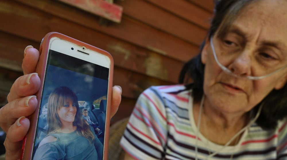 June 4, 2022 Ellijay - Pamela Dixon shows a picture of her daughter Mary Lewis, who is an inmate in Pulaski State Prison, on Saturday, June 4, 2022. Pamela Dixon paid more than $10,000 in protection money as gangs at Pulaski State Prison have threatened her daughter. (Hyosub Shin / Hyosub.Shin@ajc.com)
