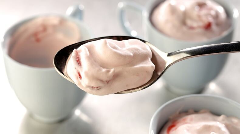 Whipped cream, strawberries, some sugar and a little lemon zest and vanilla extract for a flavor boost - that's all you need for this fool, an easy summer dessert. (Michael Tercha/Chicago Tribune/TNS)
