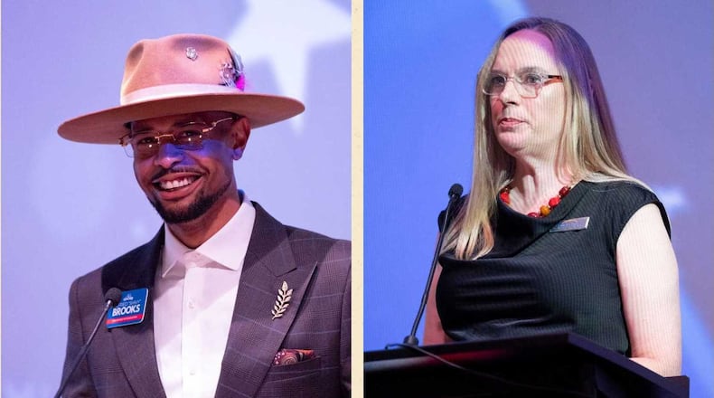 Alfred "Shivy" Brooks (left) and Tamara Jones (right) are competing for Atlanta's At-Large Seat 7 in a Dec. 5 runoff. (AJC file photos)