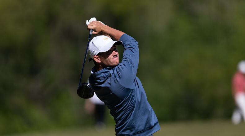 Georgia Tech golfer Noah Norton at the third round of the ACC Championship at the Capital City Club's Crabapple course in Milton April 25, 2021. (Clyde Click/Georgia Tech Athletics)
