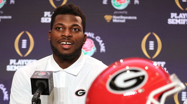 Former UGA linebacker Lorenzo Cater. (AJC file photo/Curtis Compton).