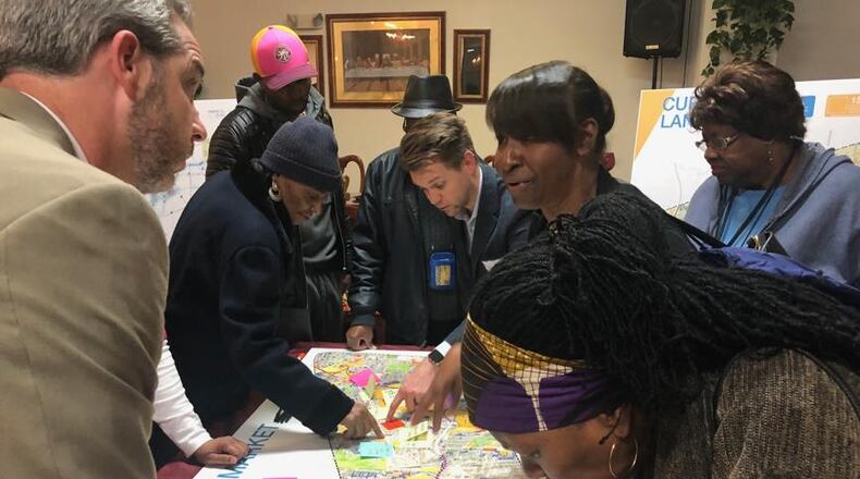 MARTA sought public comment on a proposed Campbellton Road transit line at a public hearing last fall. Now the agency is conducting an online survey on the project. (DAVID WICKERT/AJC)