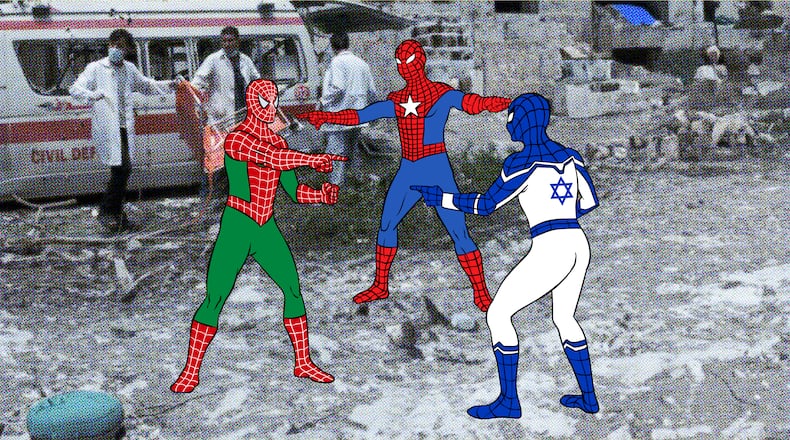 The first image created by Fabian Williams for his "Gaza-Verse" series.