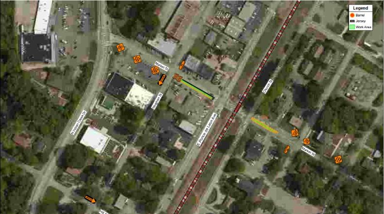 DeKalb County Department of Watershed Management will replace water pipe in Clarkston along Market Street, from Vaughn Street to East Ponce de Leon Avenue, and from Church Street to Roland Street. CONTRIBUTED