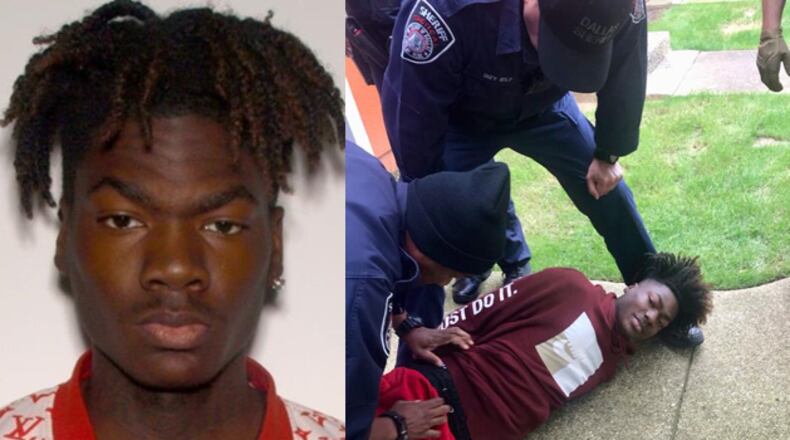 Emmanuel Holcomb was arrested in Dallas, Texas, on Friday.