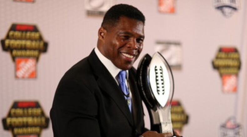 Herschel Walker at the College Football Awards event at the College Football Hall of Fame on Thursday night.