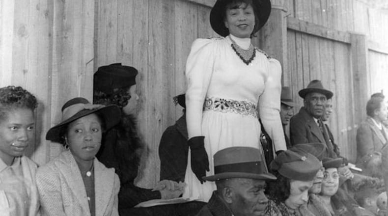 Zora Neale Hurston was a folklorist, anthropologist, and author. Her classic 1937 novel, "Their Eyes Were Watching God," is required reading. This rare photo was taken by  student Alex Rivera in 1939 on the campus of what is now North Carolina Central University. Hurston taught at the school for a year.