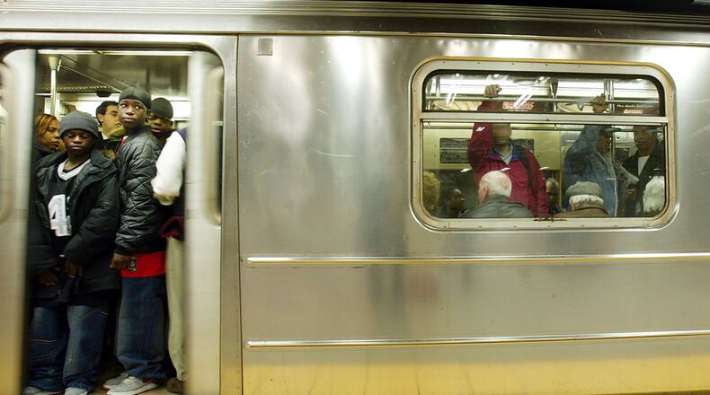 FILE PHOTO: Riders on the New York City Subway were treated to a surprised Thanksgiving feast.