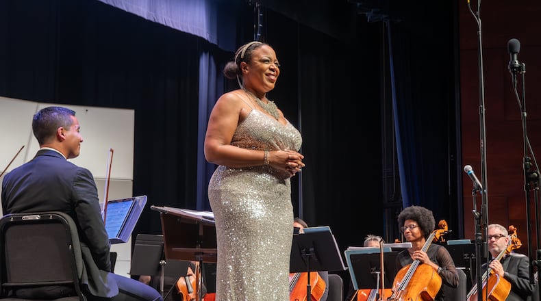 Soprano Maria Clark performance included works from Igor Stravinsky’s “The Rake’s Progress," as well as three spirituals arranged for orchestra and operatic voice. Photo: Jeff Alperin