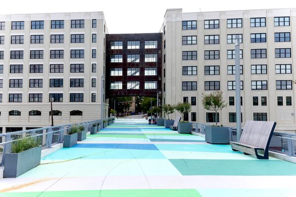 The Lofts at Centennial Yards South, the redevelopment of the former Norfolk Southern office building, opened a few years ago. (Steve Schaefer/AJC 2023)