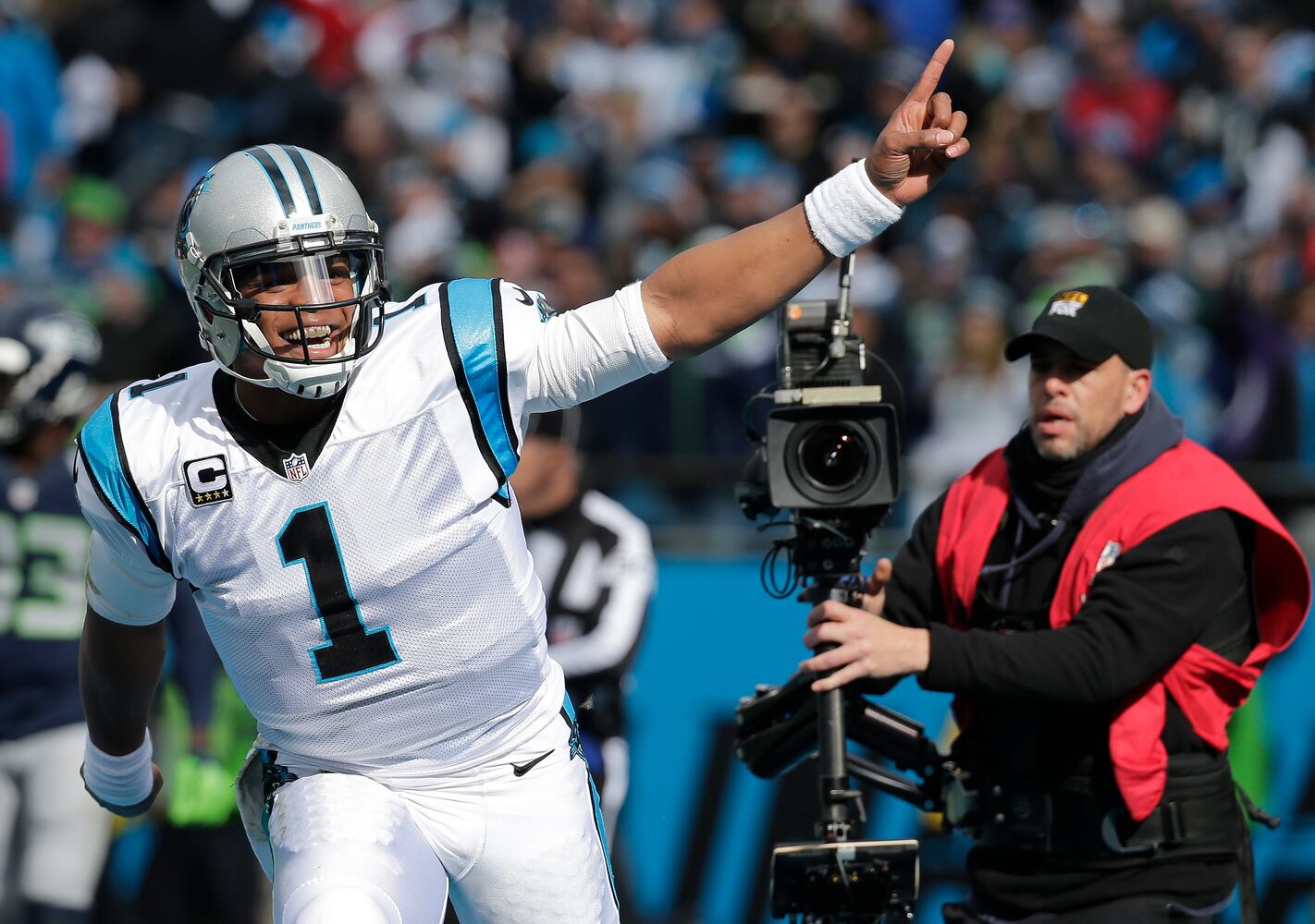 Cam Newton celebrates: Jan. 17, 2016