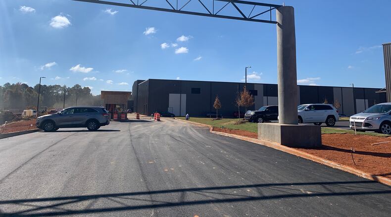 Athena Studios in Athens is about 10 weeks from officially opening with five operational soundstages. There was a ceremony held Friday, Nov. 4, 2022. RODNEY HO/rho@ajc.com