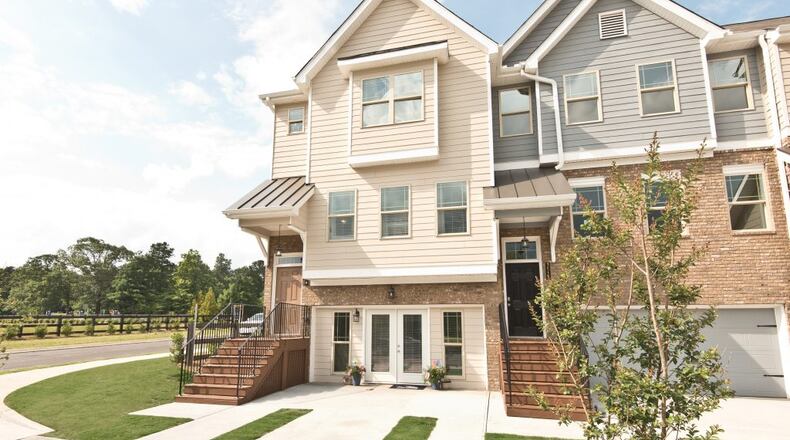 In Mableton, a community of 43 townhomes will be built near Kroger and Floyd Middle School on 8.59 acres. (Courtesy of Kerley Family Homes)