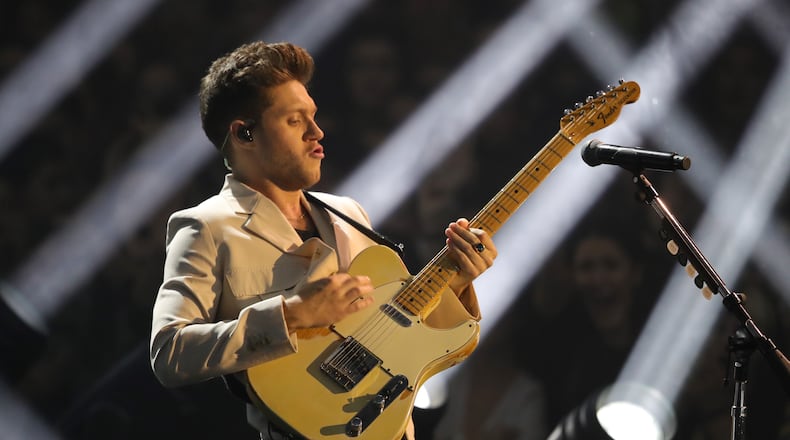 Niall Horan performs on stage during the MTV EMAs 2019 at FIBES Conference and Exhibition Centre on Nov. 3 2019 in Seville, Spain. (Photo by Andreas Rentz/Getty Images for MTV)