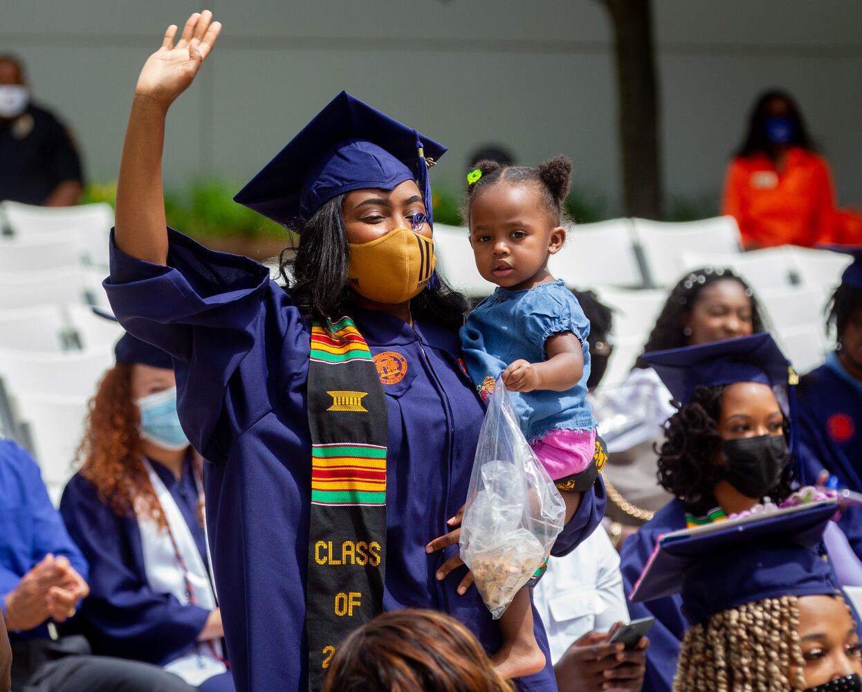 an in-person  graduation ceremony at Clayton State University