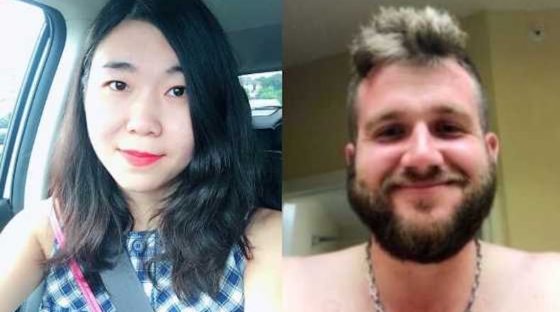 Brian Marsh Semrinec, right, is accused of stabbing to death 28-year-old Shuyi Li. The two had been dating. She was found dead in her Smyrna apartment.