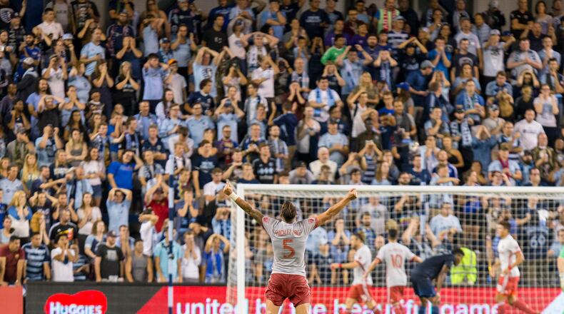 KANSAS CITY, KS - AUGUST 6: Atlanta United takes on Sporting Kansas City on August 6, 2017 at Children's Mercy Park in Kansas City, Kansas. (Photo by Kyle Rivas/Rivas Photography)