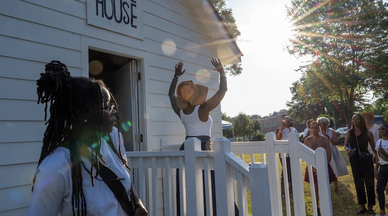 Charmaine Minniefield's "Praise House Project" in the Beacon Hill neighborhood of Decatur, where events have been held on Juneteenth and during other festivals and holidays. (Photo by Julie Yarbrough)