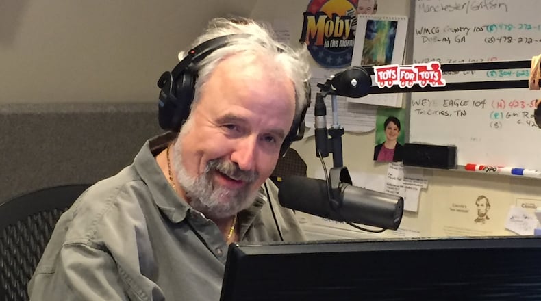Moby, a popular Atlanta DJ whose real name was James Carney, in 2016 during his final day on the air. He died from cancer at 69. RODNEY HO/rho@ajc.com